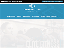 Tablet Screenshot of crossfit285.com